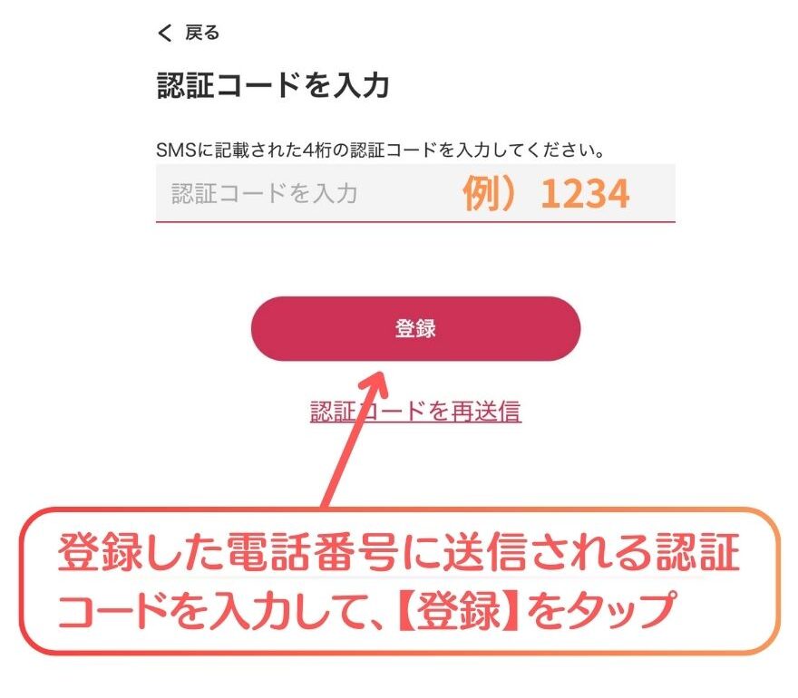 DOPA会員登録画面4