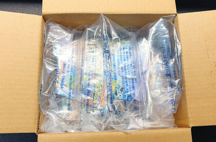 DOPAのBOXがクッションで固定されている梱包状態