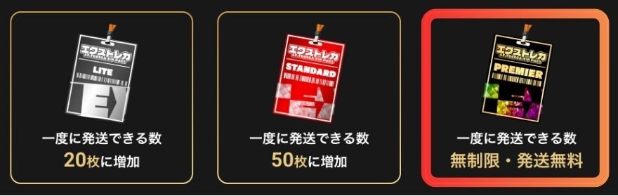 エクストレカのVIPパス特典