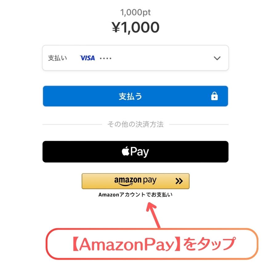 アイリスオリパAmazonPayの支払い手順1