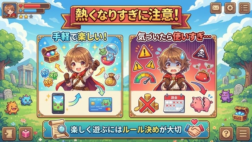 課金しすぎを防ぐコツ