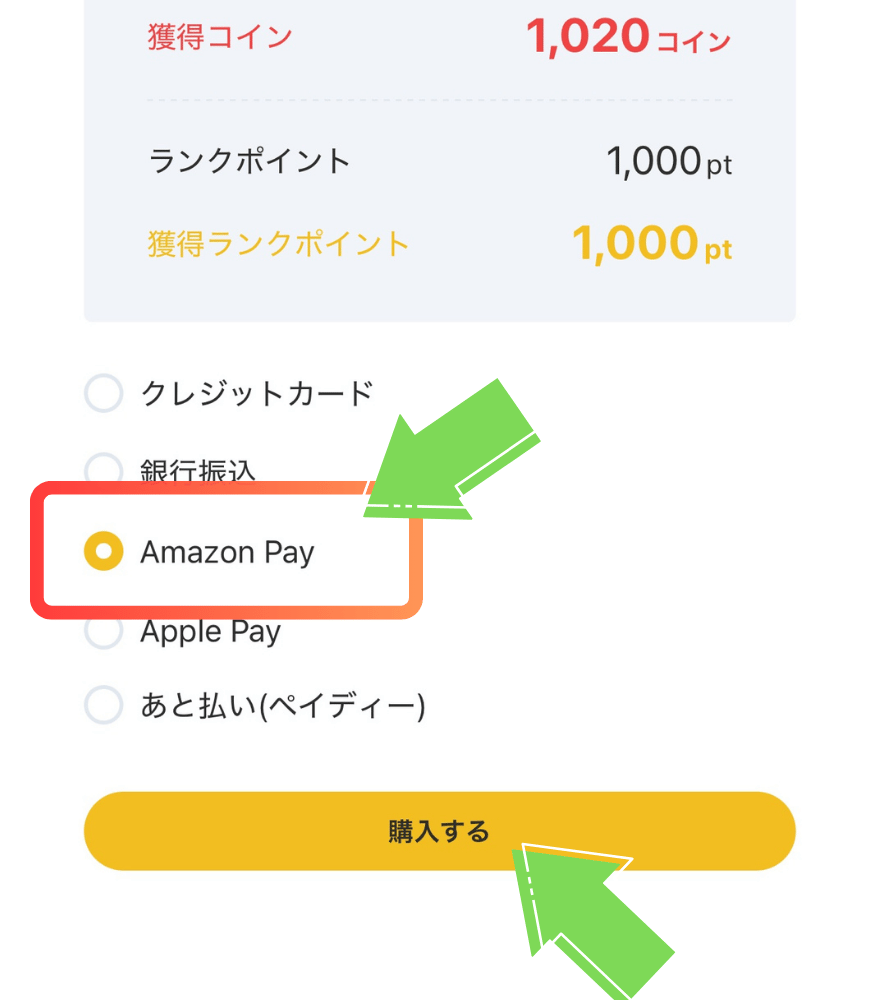 Amazon Pay支払い手順1