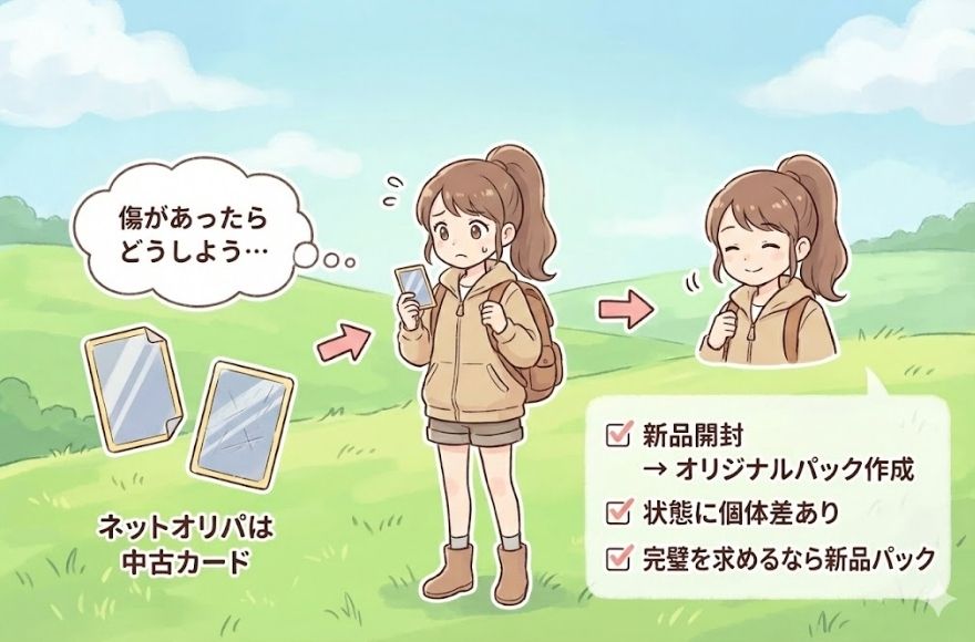 カードは新品ではない