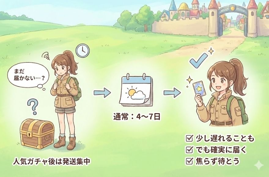 発送が遅れるケースもある