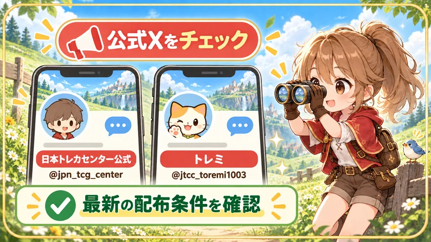 日本トレカセンター公式とトレミのXアカウントで最新のクーポン配布条件を確認