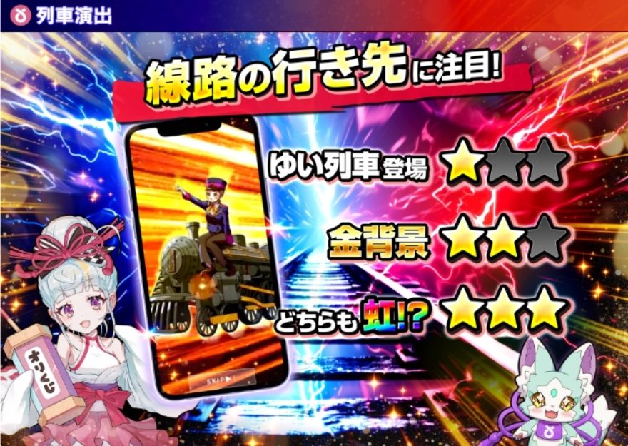 オリくじ列車演出の様子