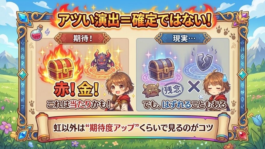 熱そうな演出でもはずれる