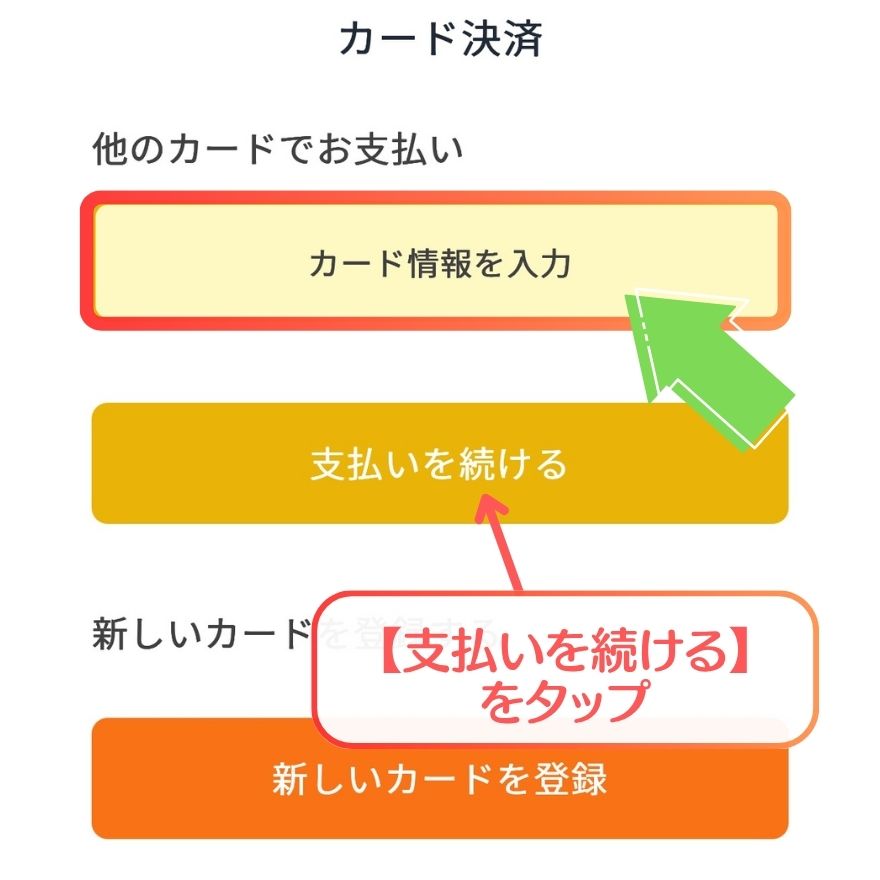 クレジットカードの支払い手順1