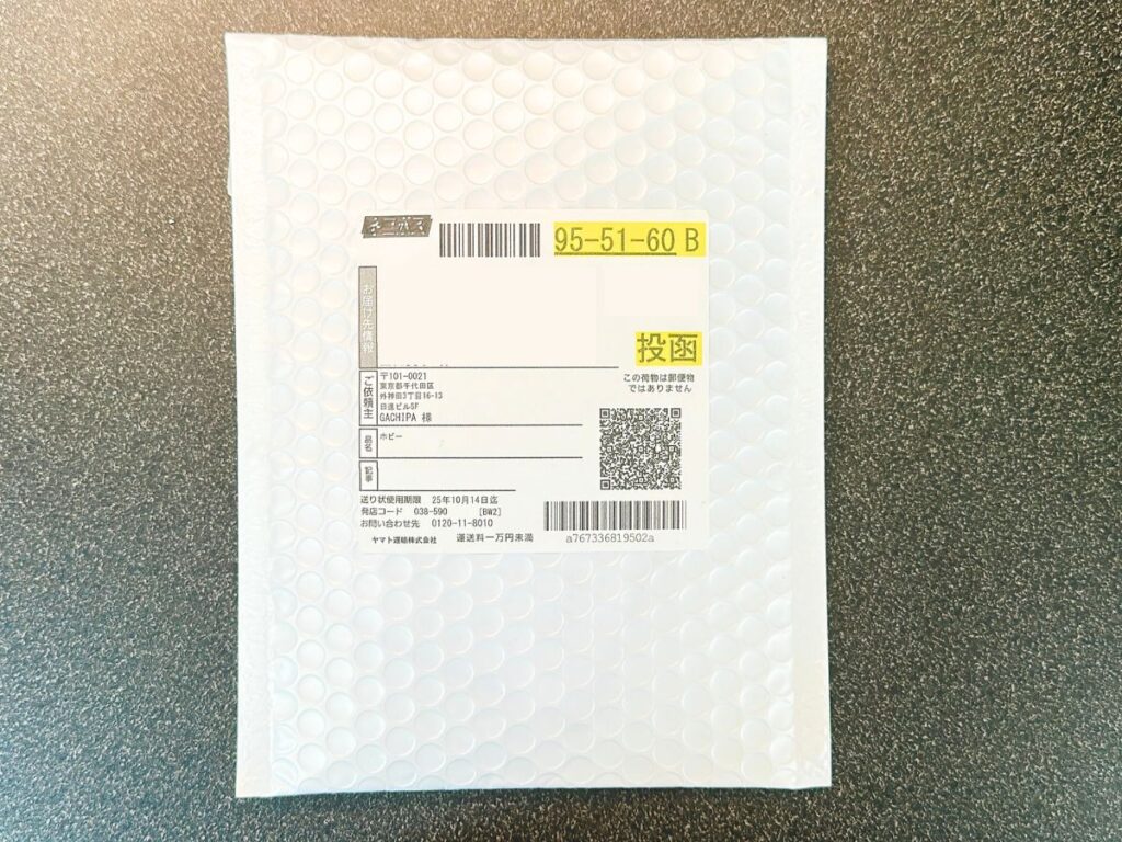 ガチパに梱包形態