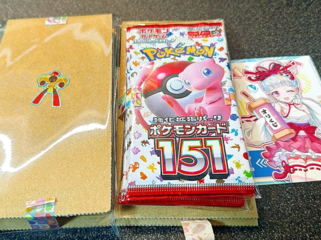 オリくじばらまきコインで当選したポケカ151パックの写真