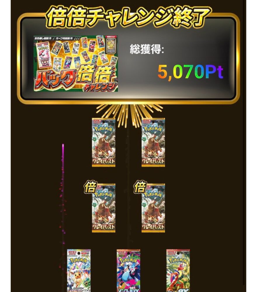 エクストレカのパック倍倍チャレンジ