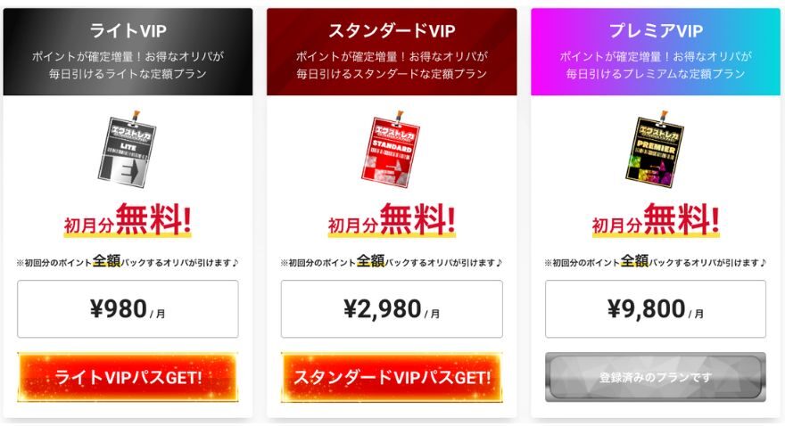 エクストレカVIPパス