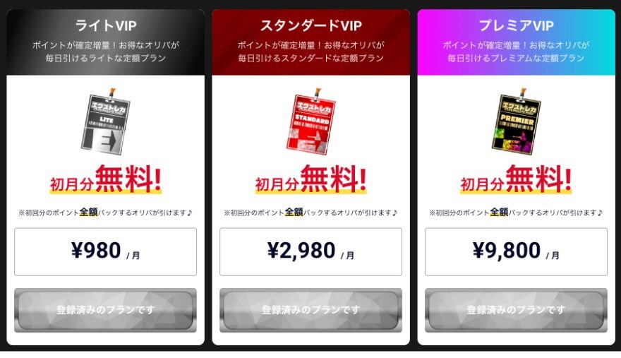 エクストレカVIPパス