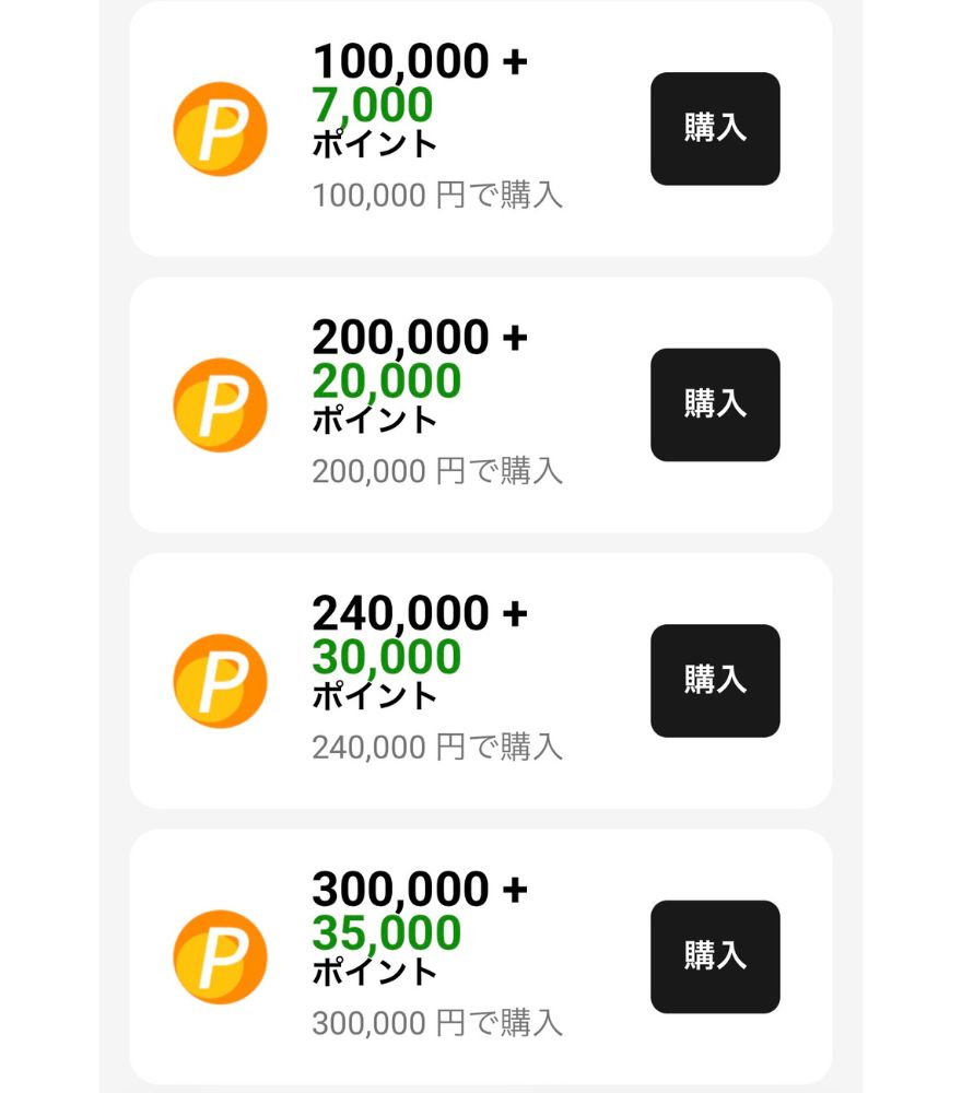 ペンギンガチャで購入できるポイント3