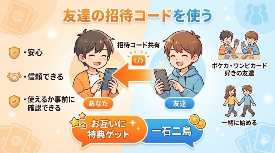 友達の招待コードを使う