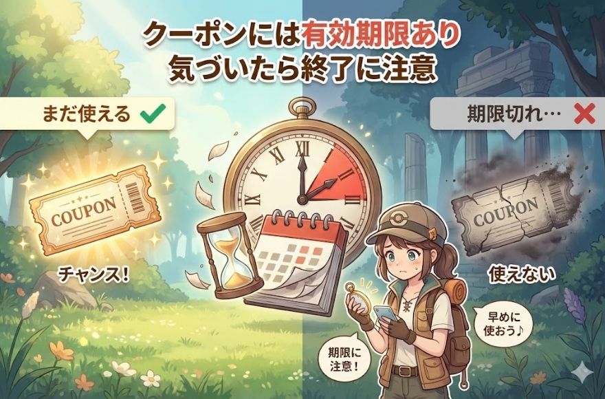 クーポンには有効期限がある