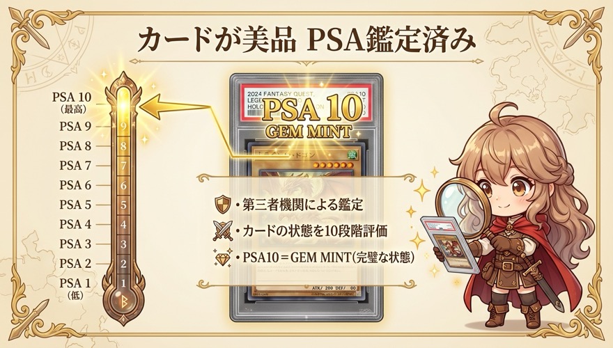 DOPAオリパカードが美品PSA鑑定済み PSA10 GEM MINTの10段階評価解説