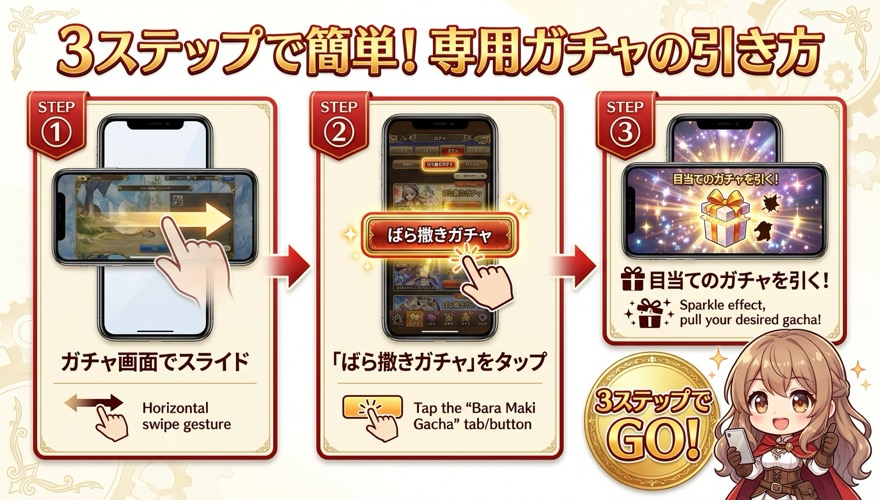 ばらまきコインの使い方を示す図解