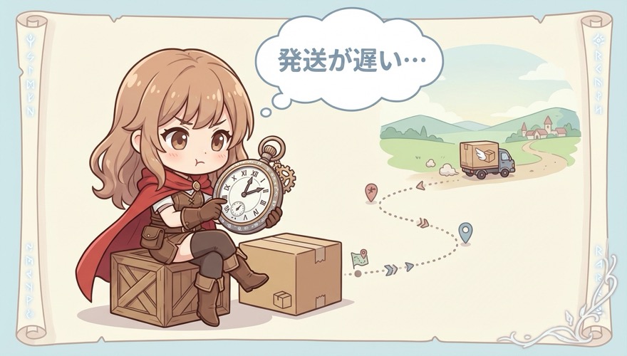 オリくじの発送が遅いイメージ図解