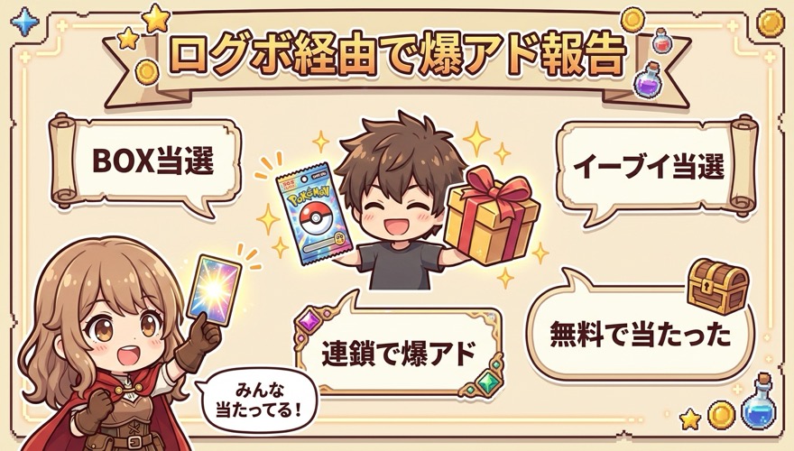 オリくじログボで貯めたコインで爆アドを当てた口コミの集約図解