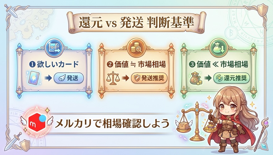 オリくじ還元と発送どっちが得