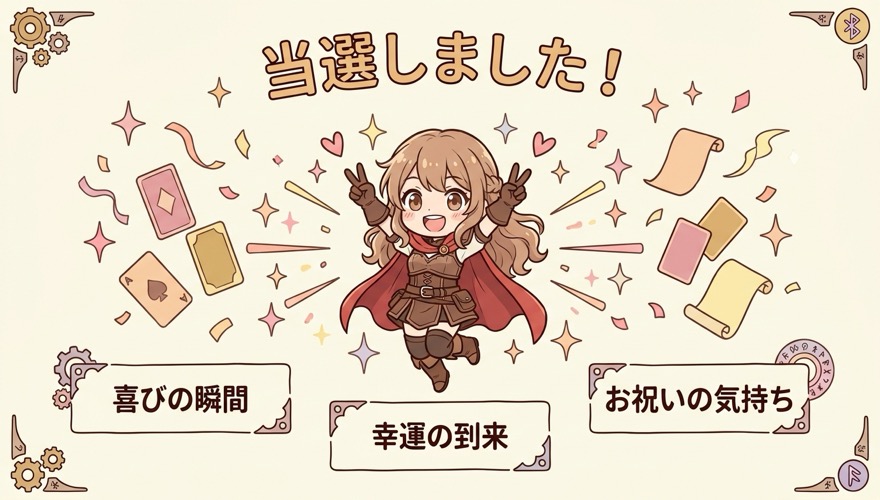 DOPA招待コード特典で当選して喜ぶイメージ
