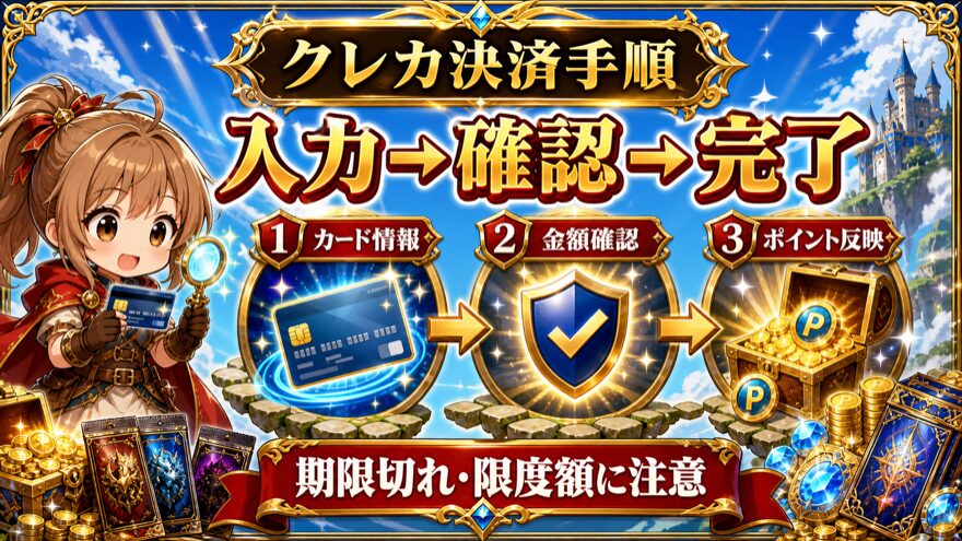 イブガチャのクレジットカード支払い手順図解