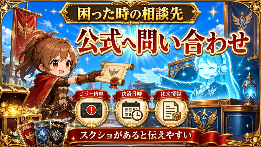 イブガチャのお問い合わせに必要な情報図解