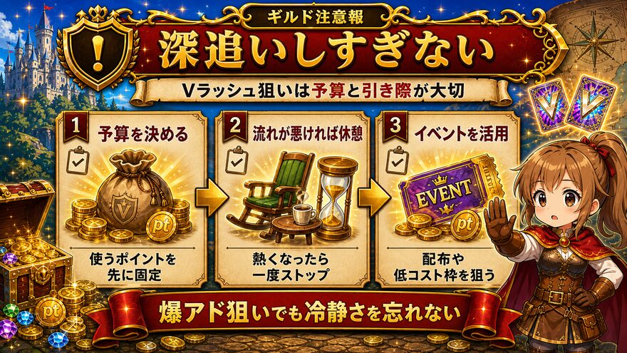 エクストレカVラッシュで深追いしすぎない注意点を示す図解