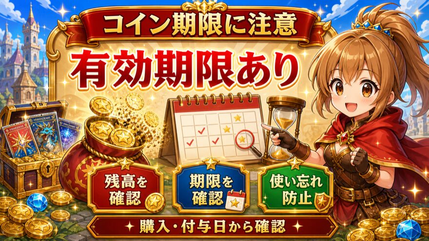 日本玩具センターオンラインのコイン有効期限に注意