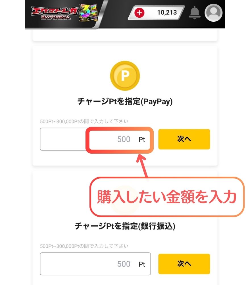 エクストレカのあと払い(ペイディ)支払い手順 STEP3