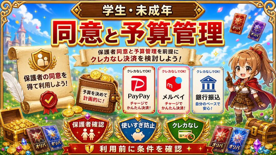 クローブオリパ 【18歳未満】学生・未成年でもOKな決済の図解
