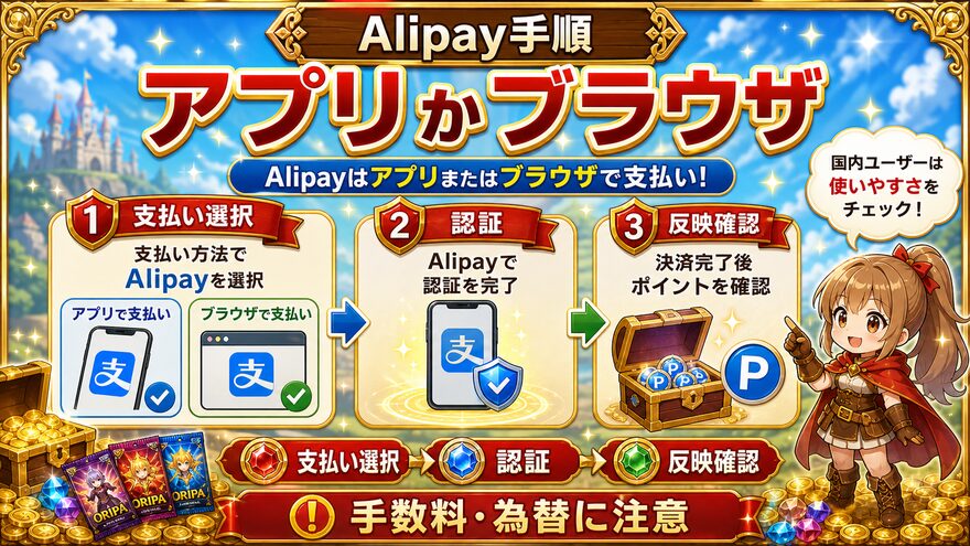 クローブオリパ Alipayの支払い手順の図解