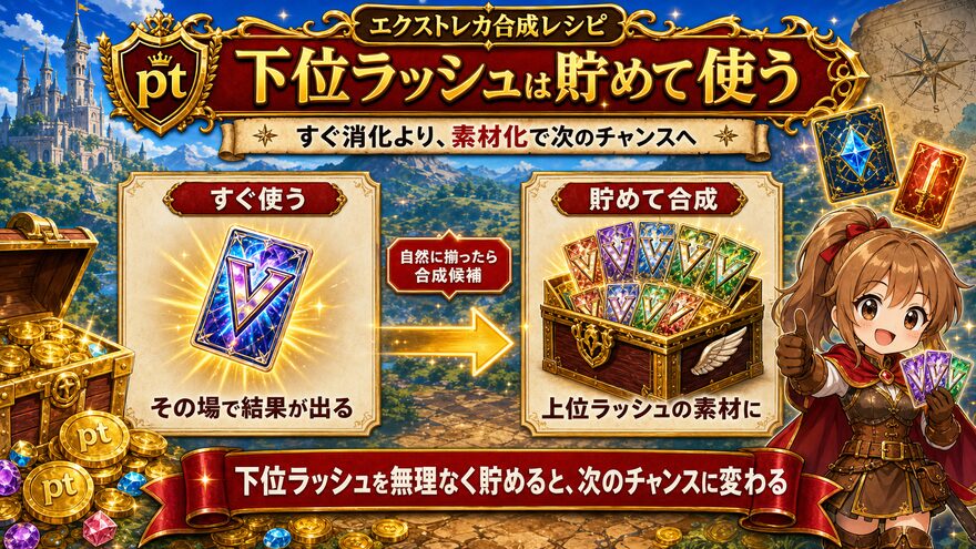 下位ラッシュは貯めて使う