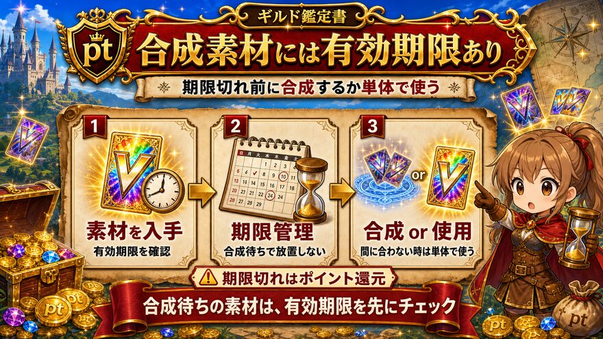 合成素材には有効期限あり