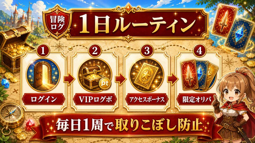 エクストレカVIPパス VIPパス加入後のおすすめ1日ルーティンの図解