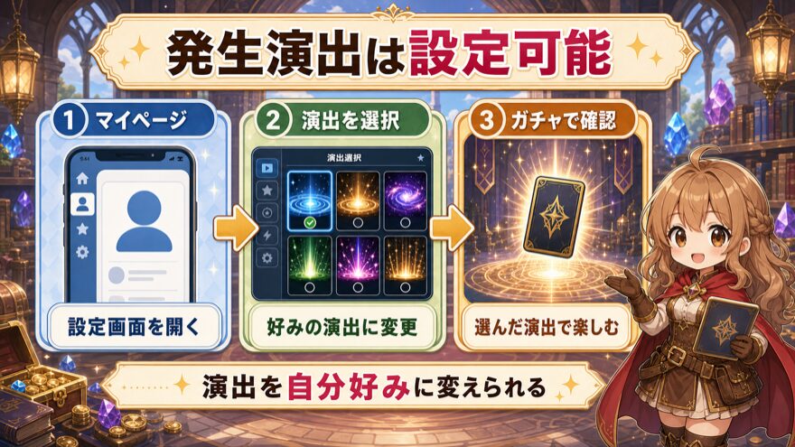 エクストレカの発生演出設定を示す図解