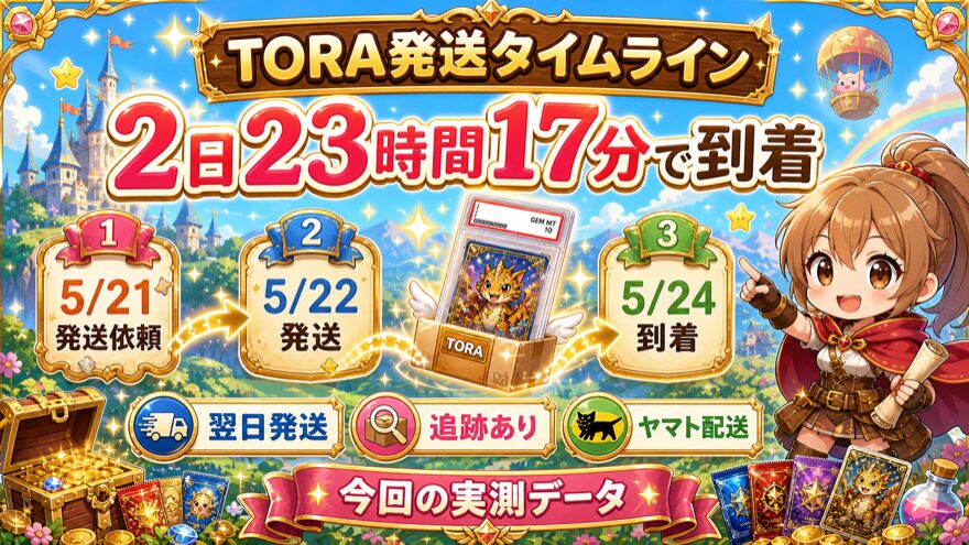 TORAオリパ発送依頼から到着までの実測タイムライン図解