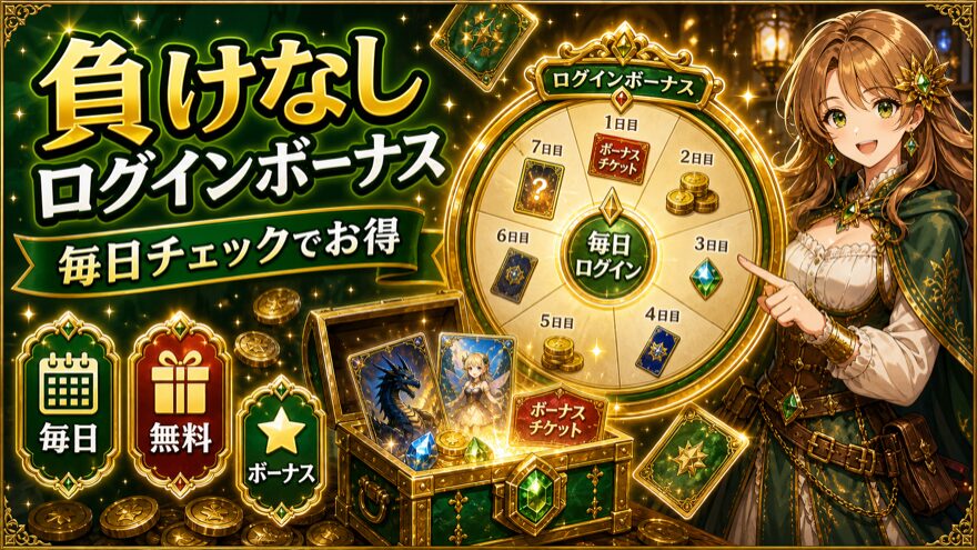 Reveオリパの負けなしログインボーナスを毎日確認する図解