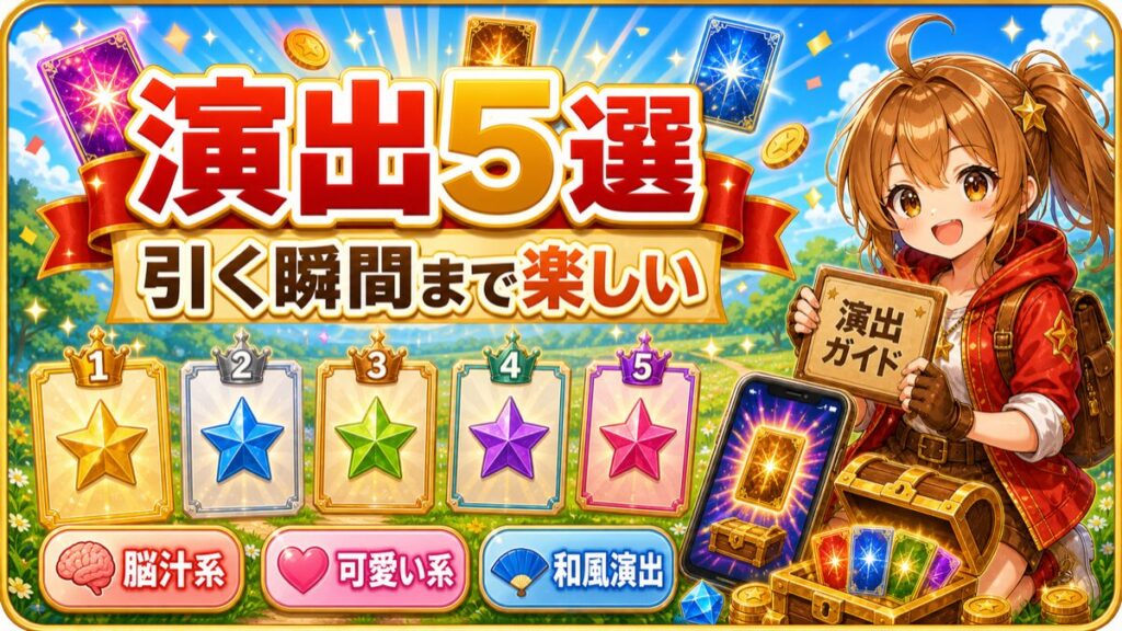 演出が面白いオンラインオリパ5選のランキング図解