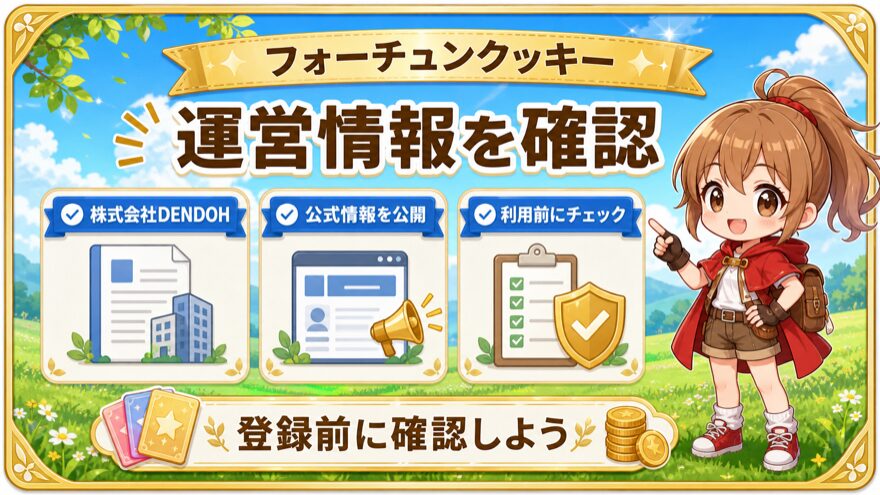 フォーチュンクッキーの運営情報を示す図解