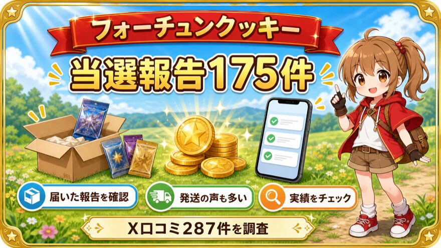 フォーチュンクッキーの当選報告175件を示す図解