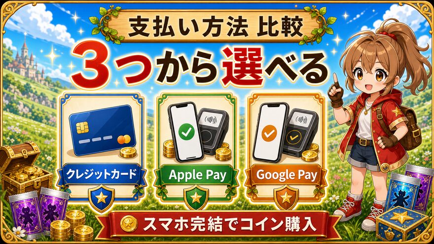 フォーチュンクッキーの支払い方法3種類を比較する図解