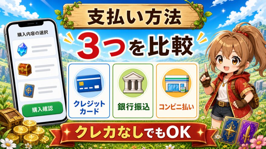 オリパスマッシュの支払い方法3つを比較