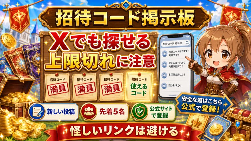 RAMオリパの招待コード掲示板を示す図解