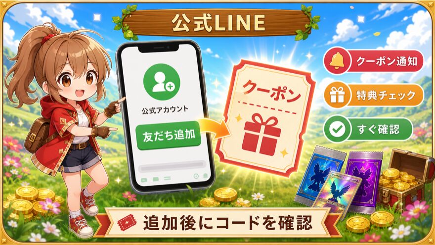 オリパスマッシュ 公式LINEの友だち追加の図解