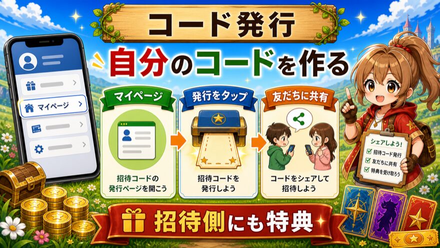 ビクトレの招待コード発行手順