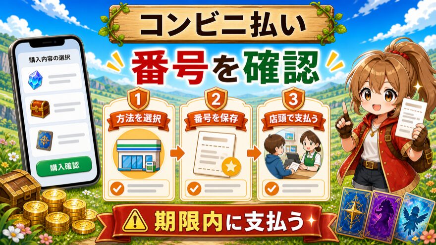 オリパスマッシュのコンビニ払い支払い手順