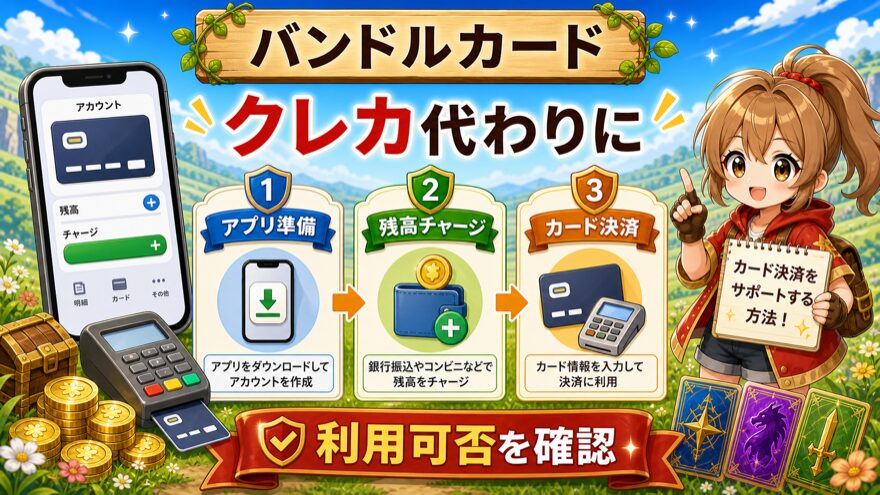 オリパスマッシュでバンドルカードを使う場合の確認ポイント