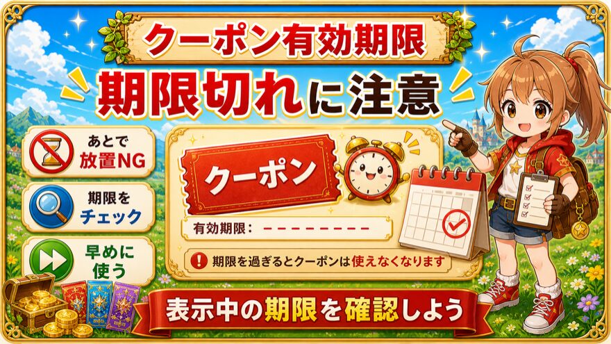 フォーチュンクッキークーポン有効期限の図解